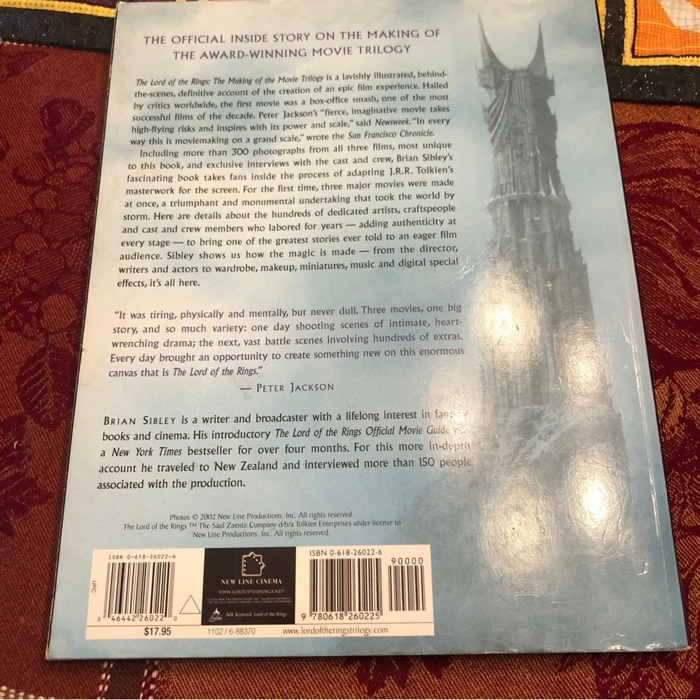 THE LORD OF THE RINGS The Making of the Movie Trilogy color trade paperback 2002